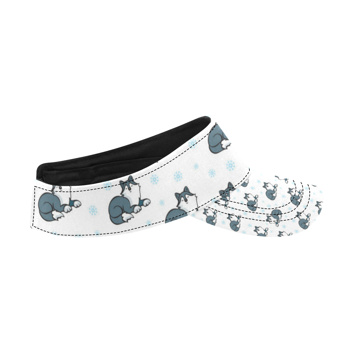 Alaskan Malamute Pattern Print Design 03 Unisex Sun Visor
