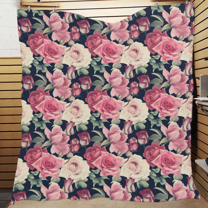 Rose Pattern Print Design RO05 Premium Quilt