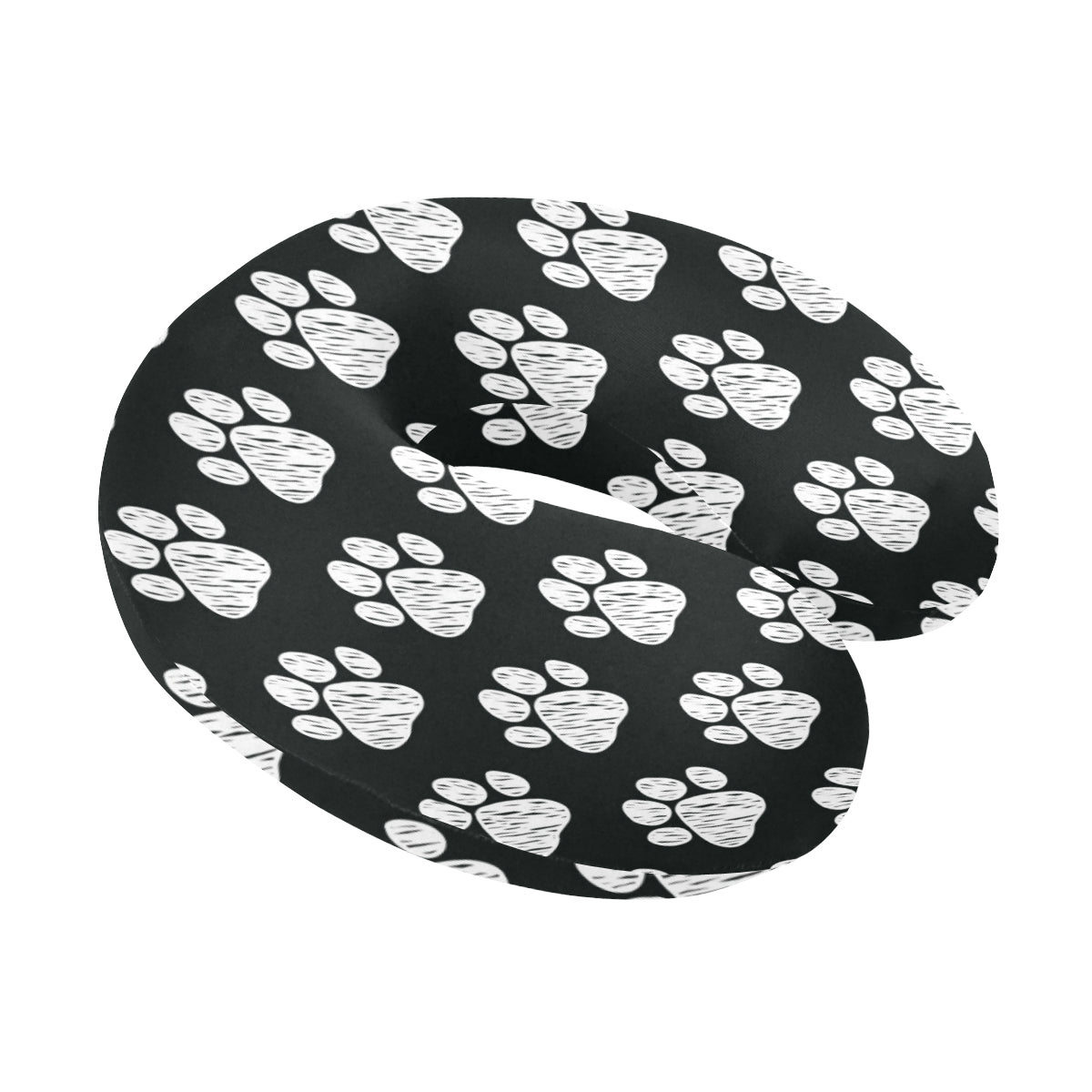 Paw Pattern Print Design A02 U-Shaped Travel Neck Pillow