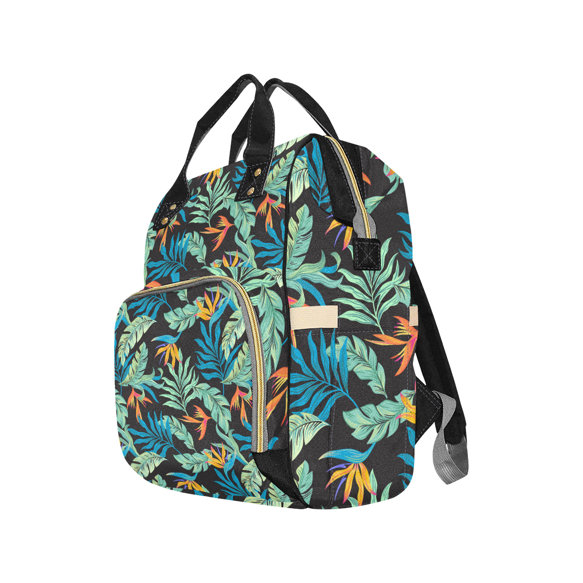 Tropical Palm Leaves Hawaiian Flower Diaper Bag Backpack