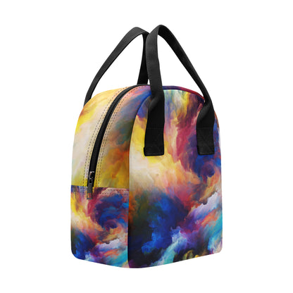 Vortex Twist Swirl Water Color Design Insulated Lunch Bag