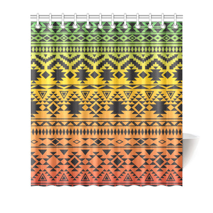 Rastafarian Pattern Print Design A04 Shower Curtain