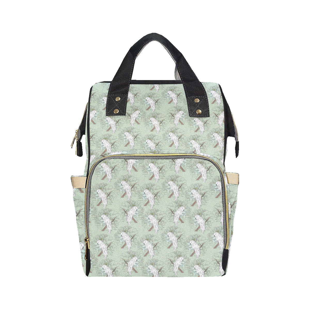 Cockatiel Pattern Print Design 01 Diaper Bag Backpack