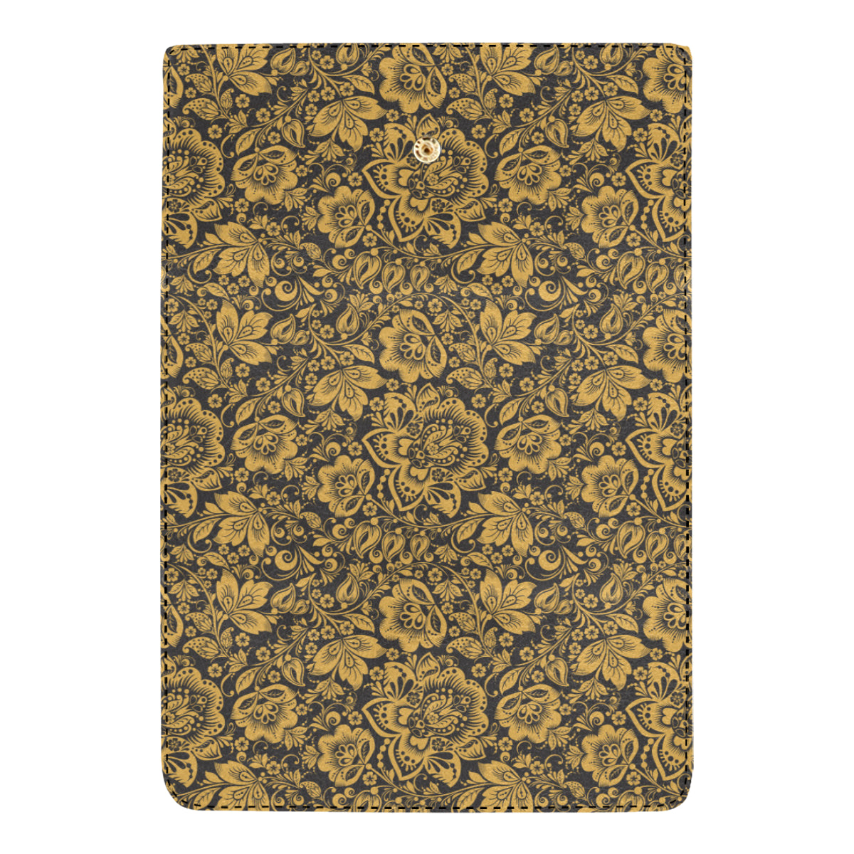 Brocade Gold Pattern Print Design 01 Women's Trifold Wallet