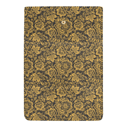 Brocade Gold Pattern Print Design 01 Women's Trifold Wallet