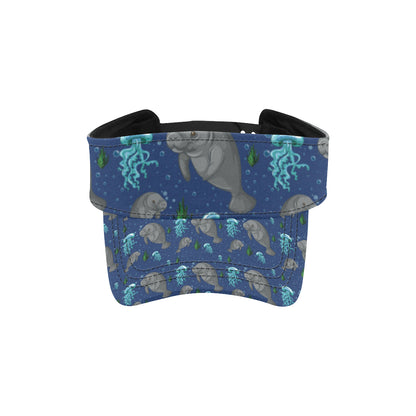 Manatee Pattern Print Design 01 Unisex Sun Visor