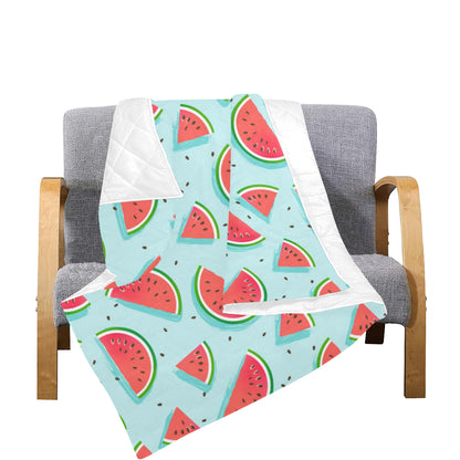 Watermelon Pattern Print Design WM03 Premium Quilt