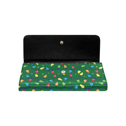 Christmas Light Pattern Print Design 02 Women's Trifold Wallet