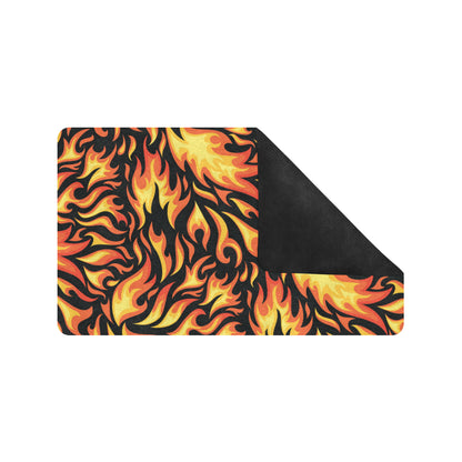 Flame Fire Design Pattern Rubber Doormat