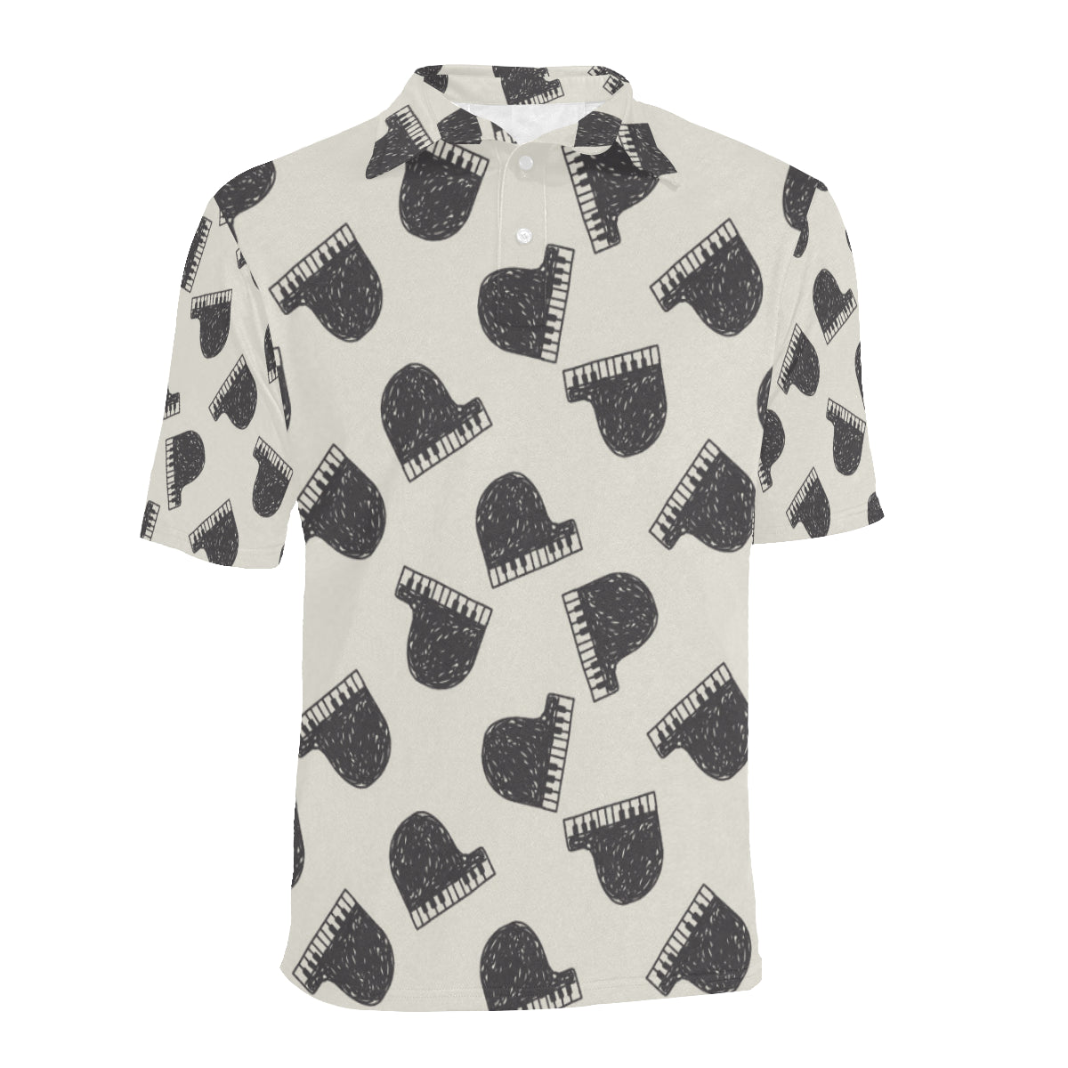 Piano Pattern Print Design 04 Men Polo Shirt