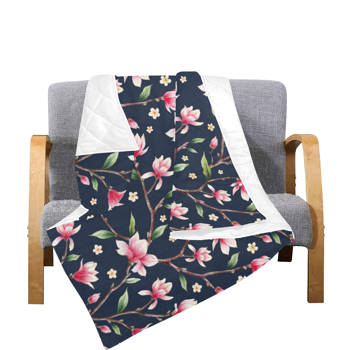 Magnolia Pattern Print Design MAG09 Premium Quilt