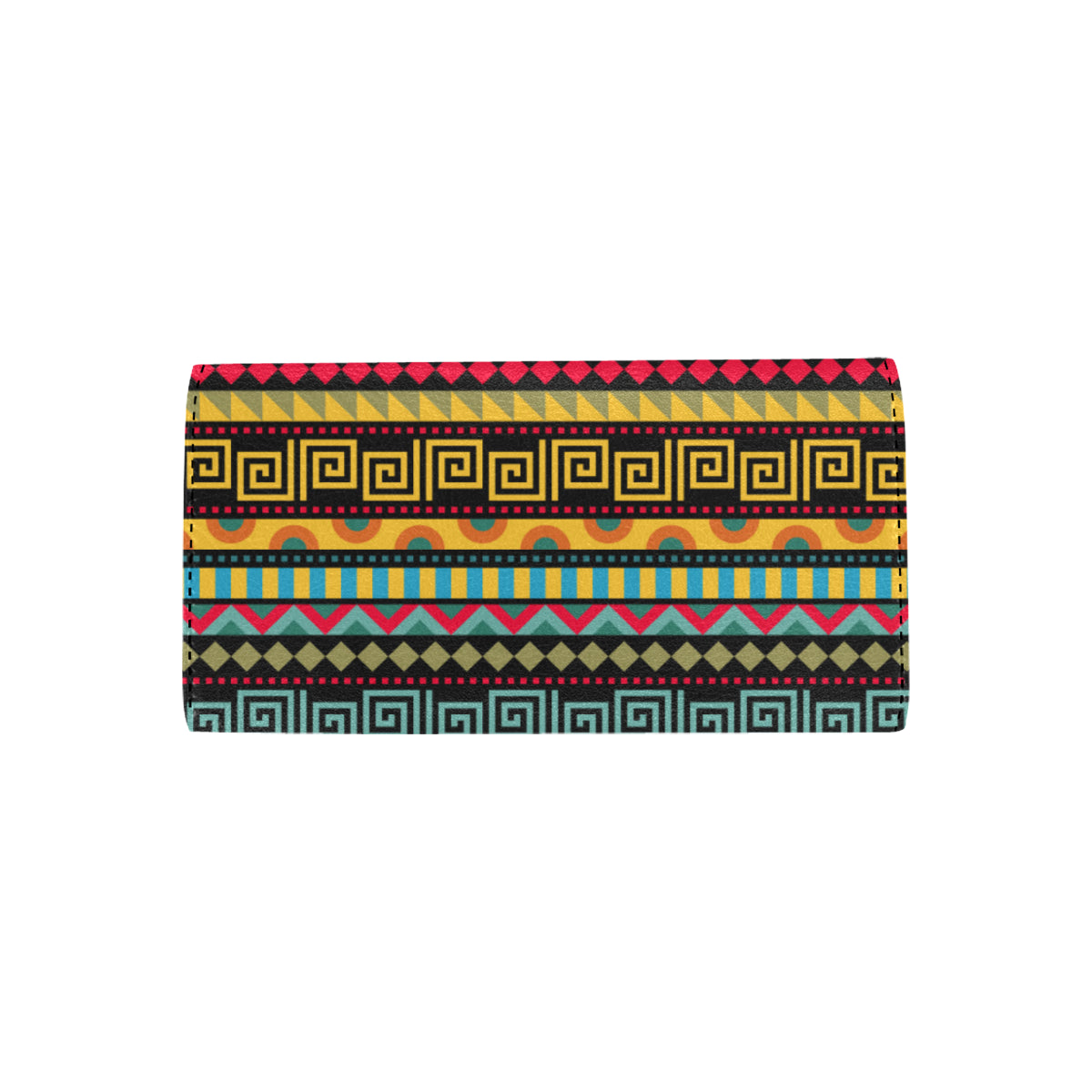 African Pattern Print Design 03 Women's Trifold Wallet