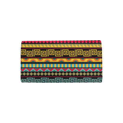 African Pattern Print Design 03 Women's Trifold Wallet