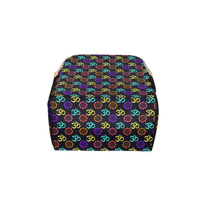 Chakra OM Print Pattern Diaper Bag Backpack