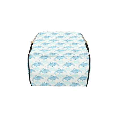Sea Turtle Pattern Print Design T01 Diaper Bag Backpack
