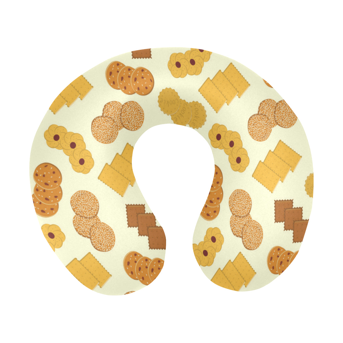 Cookie Pattern Print Design 06 U-Shaped Travel Neck Pillow
