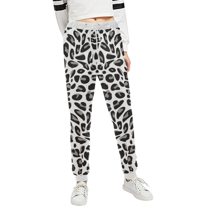 Snow Leopard Skin Print Unisex Sweatpants