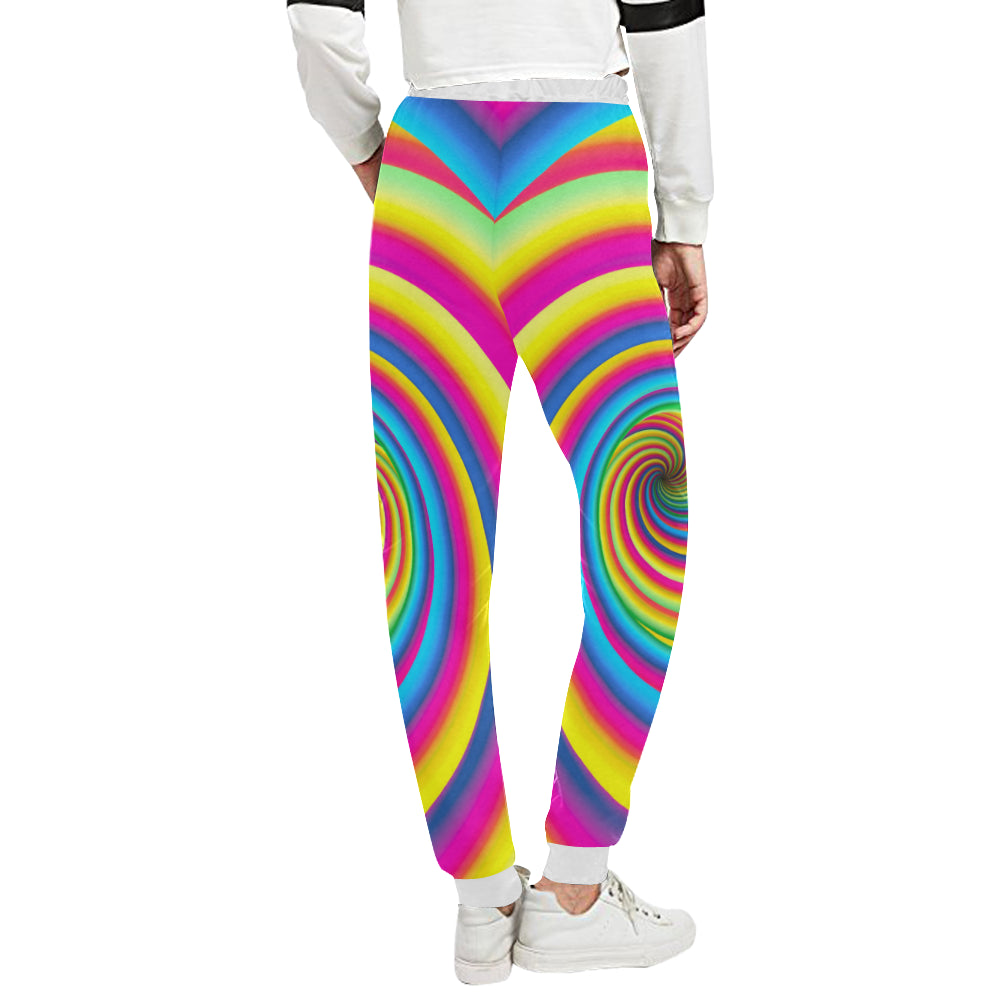 Vortex Twist Swirl Rainbow Design Unisex Sweatpants