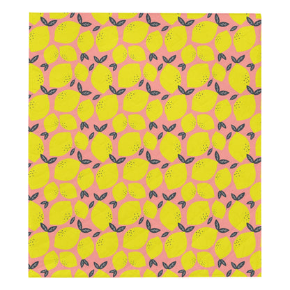Lemon Pattern Print Design LM03 Premium Quilt