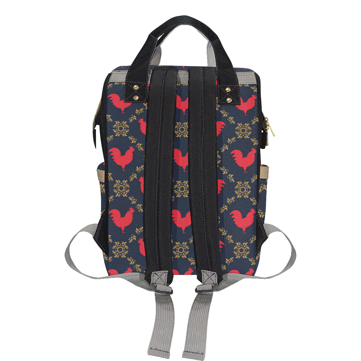 Rooster Pattern Print Design A02 Diaper Bag Backpack