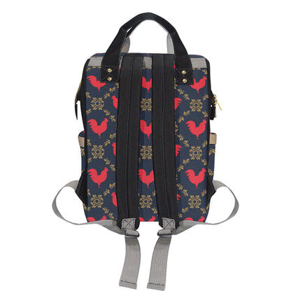 Rooster Pattern Print Design A02 Diaper Bag Backpack