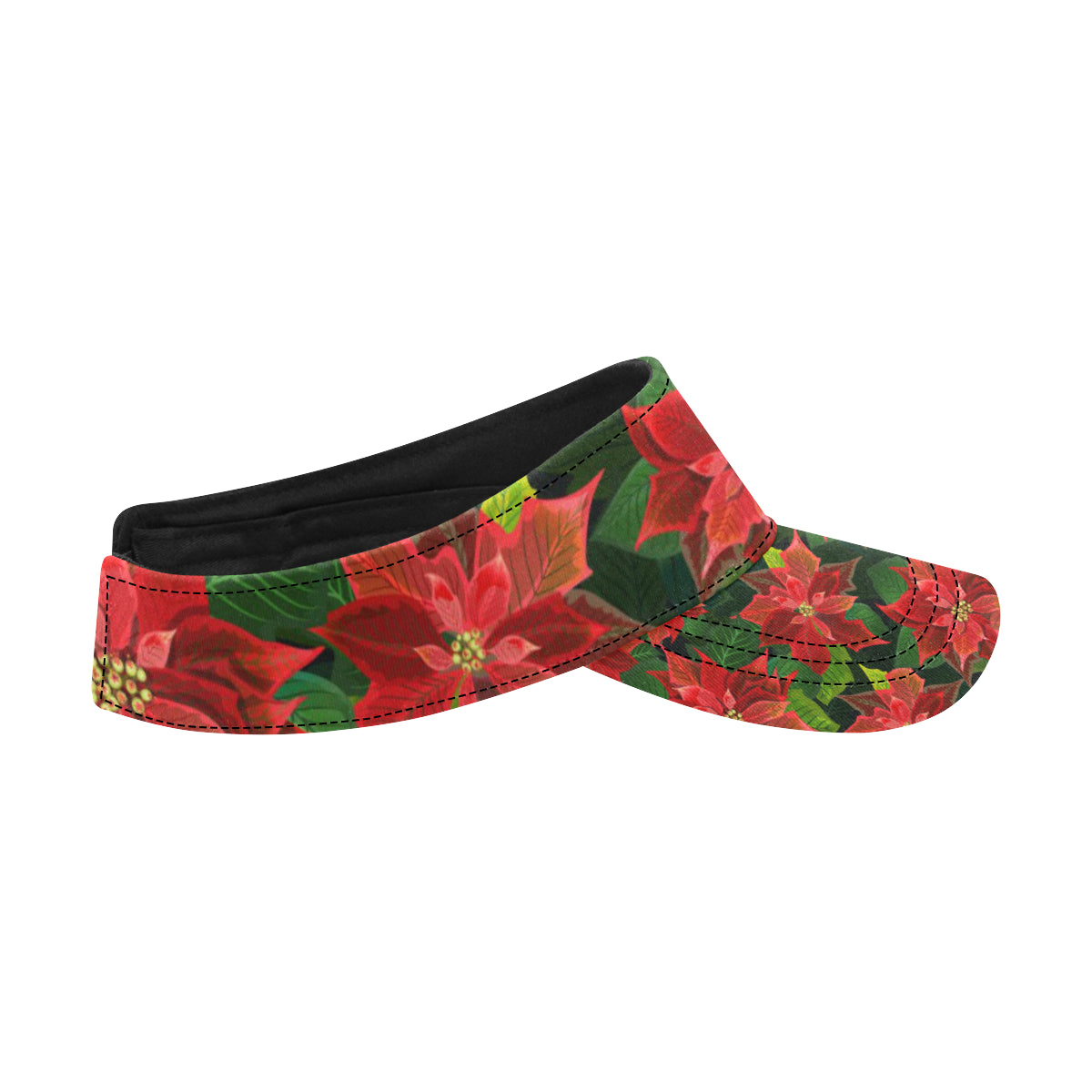Poinsettia Pattern Print Design POT04 Unisex Sun Visor