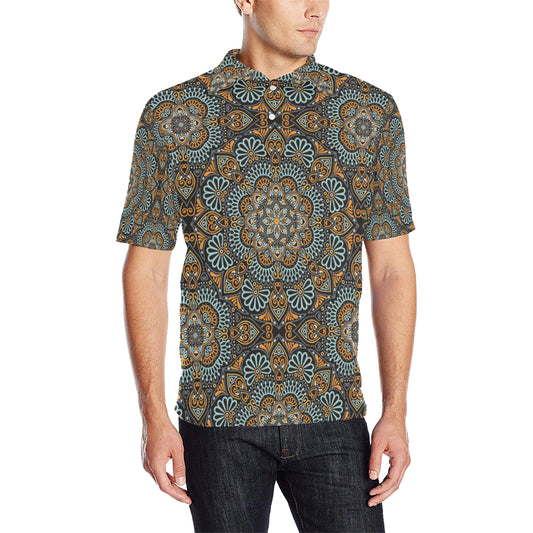 Mandala Pattern Print Design 05 Men Polo Shirt