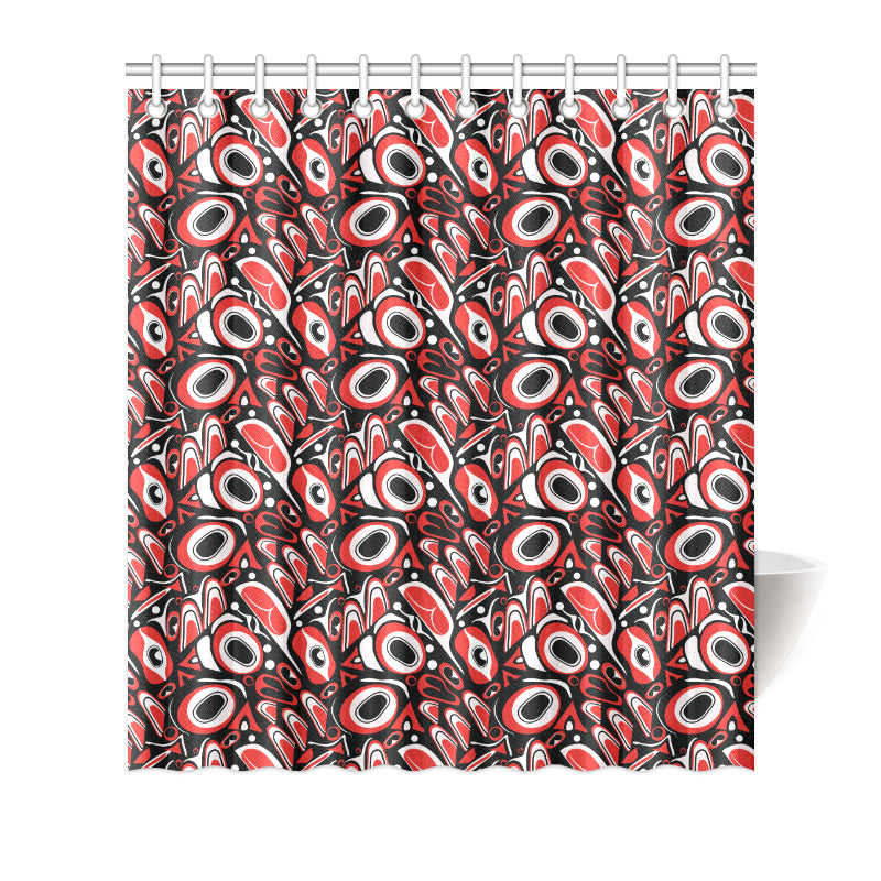 Totem Pole Texture Design Shower Curtain