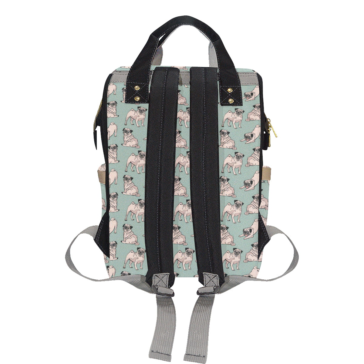 Pug Pattern Print Design A01 Diaper Bag Backpack