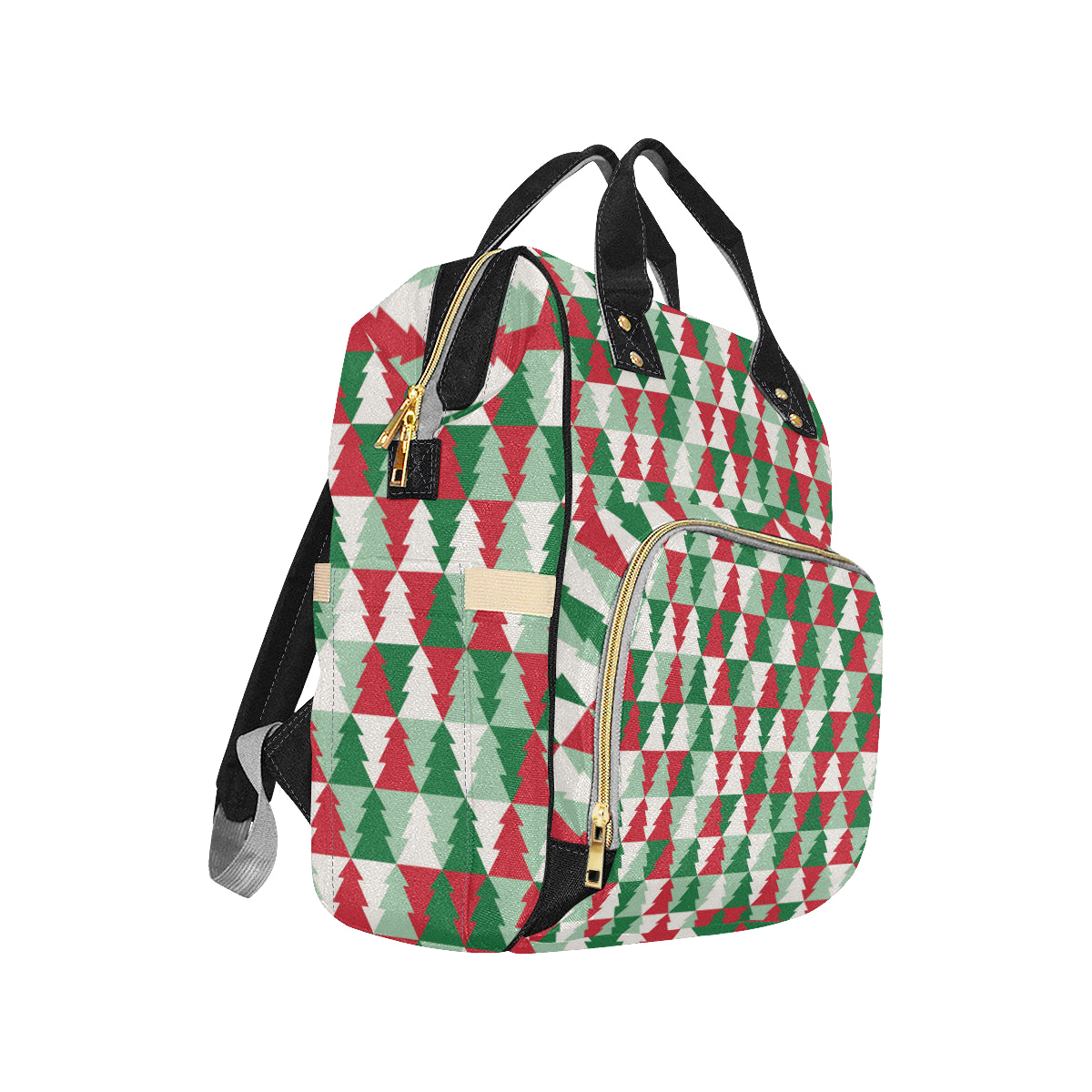 Christmas Tree Pattern Print Design 01 Diaper Bag Backpack