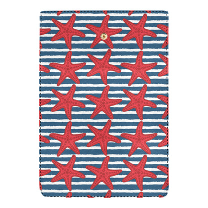 Starfish Red Pattern Print Design 02 Women's Trifold Wallet