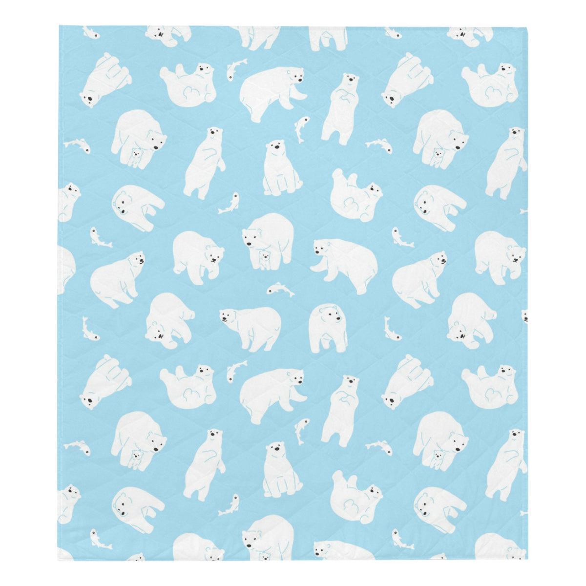 Polar Bear Pattern Print Design PB01 Premium Quilt