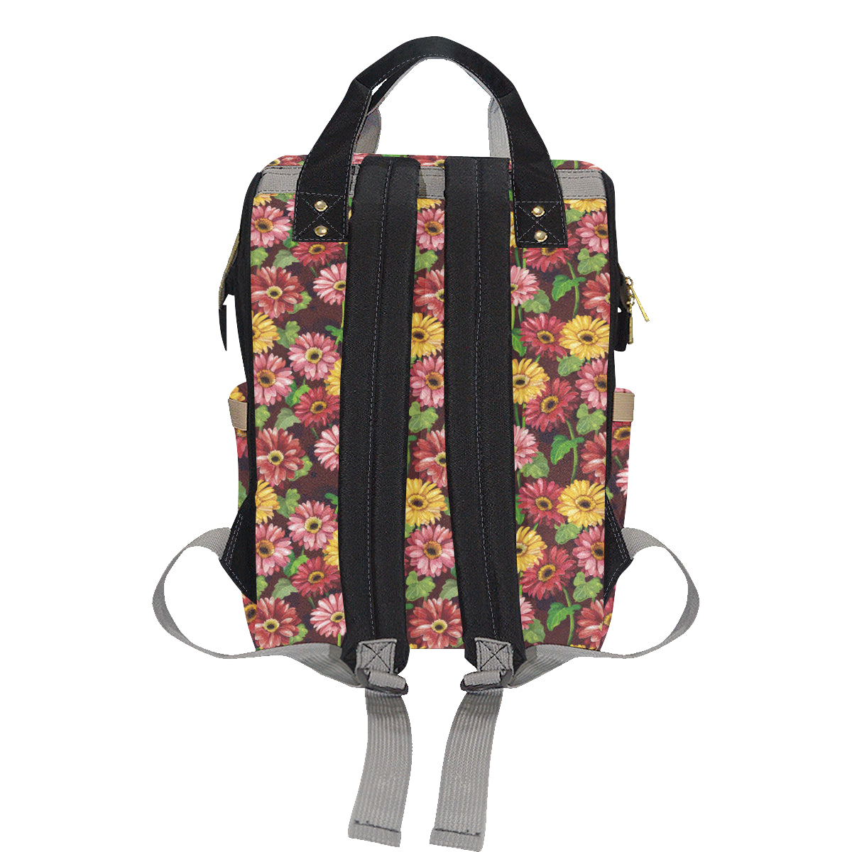Daisy Gerbera Print Pattern Diaper Bag Backpack
