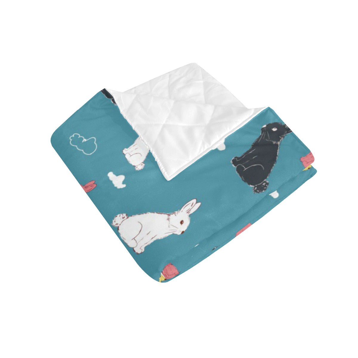 Rabbit Pattern Print Design RB014 Premium Quilt