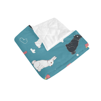 Rabbit Pattern Print Design RB014 Premium Quilt