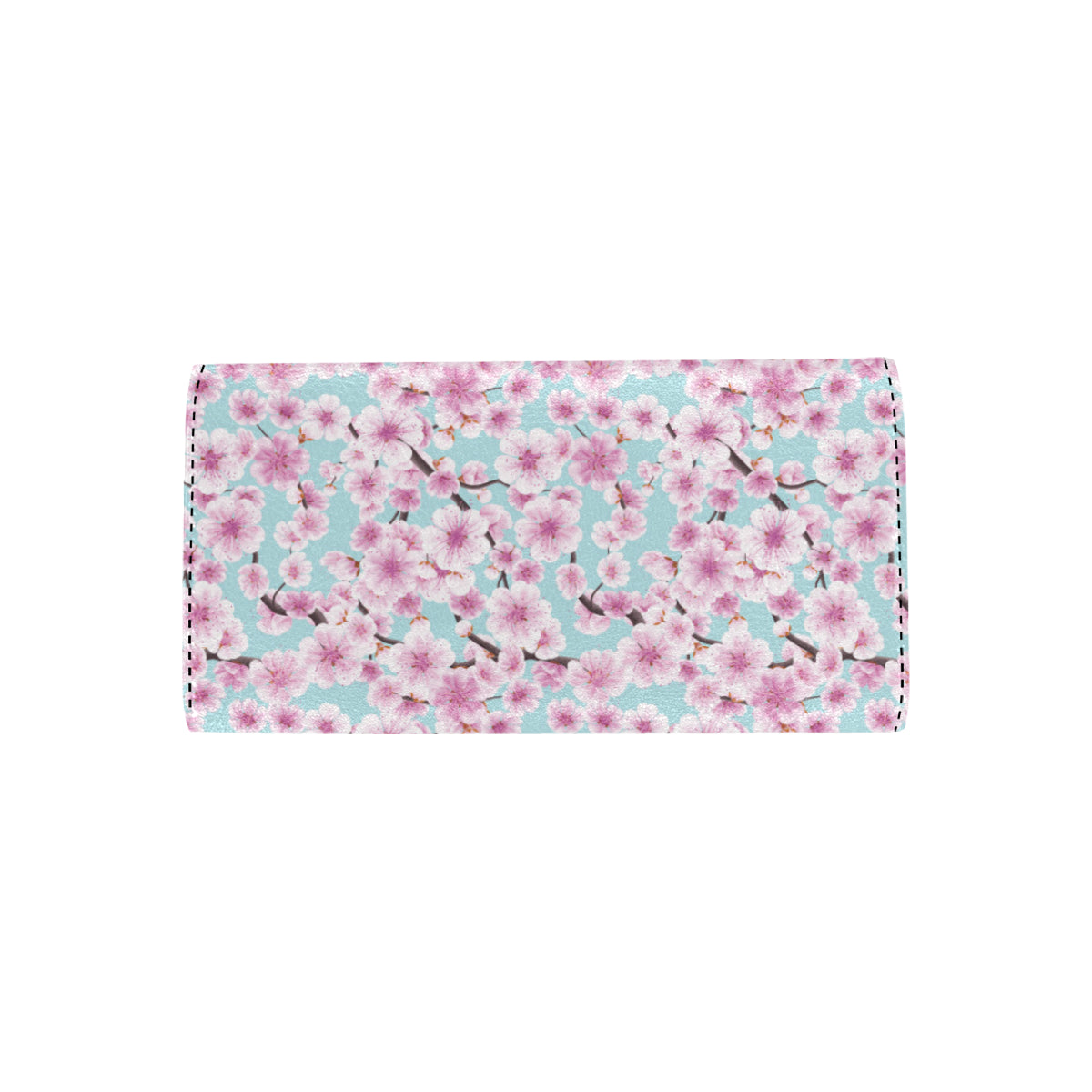 Cherry Blossom Pattern Print Design 01 Women's Trifold Wallet