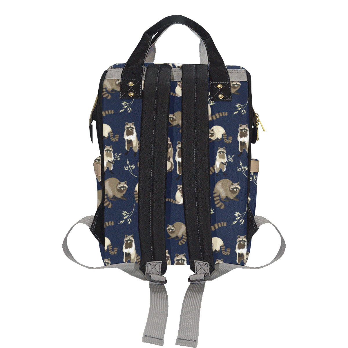 Raccoon Pattern Print Design A06 Diaper Bag Backpack
