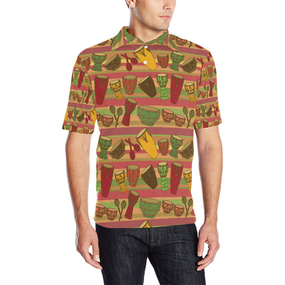 Percussion Pattern Print Design 01 Men Polo Shirt