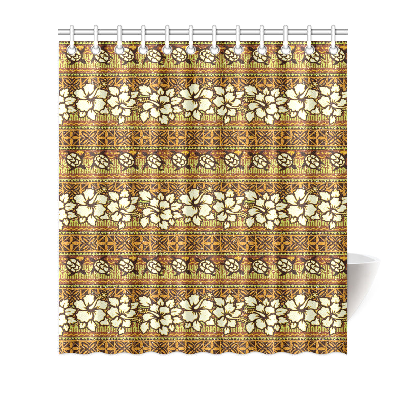 Hawaiian Themed Pattern Print Design H015 Shower Curtain