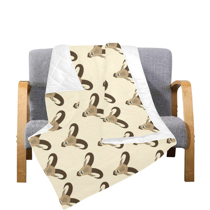Goat Pattern Print Design 01 Premium Quilt
