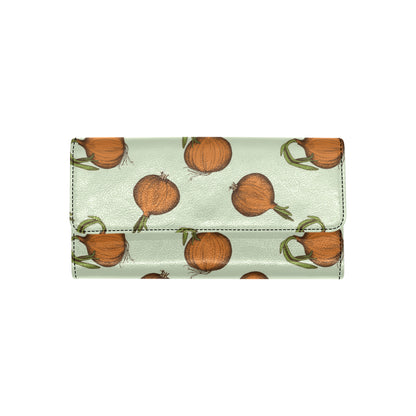 Onion Pattern Print Design A05 Women's Trifold Wallet