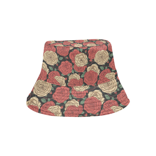 Camellia Pattern Print Design CM01 Unisex Bucket Hat