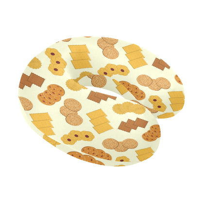 Cookie Pattern Print Design 06 U-Shaped Travel Neck Pillow