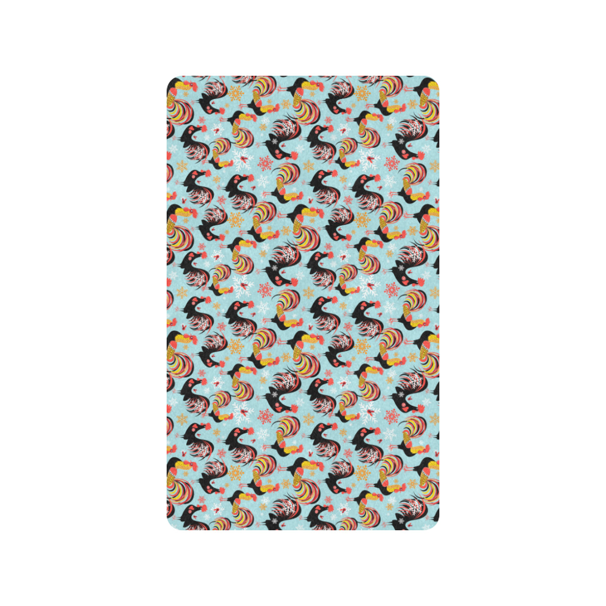 Rooster Themed Design Rubber Doormat