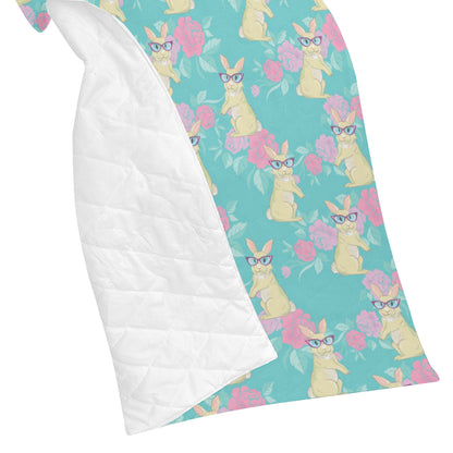 Rabbit Pattern Print Design RB05 Premium Quilt