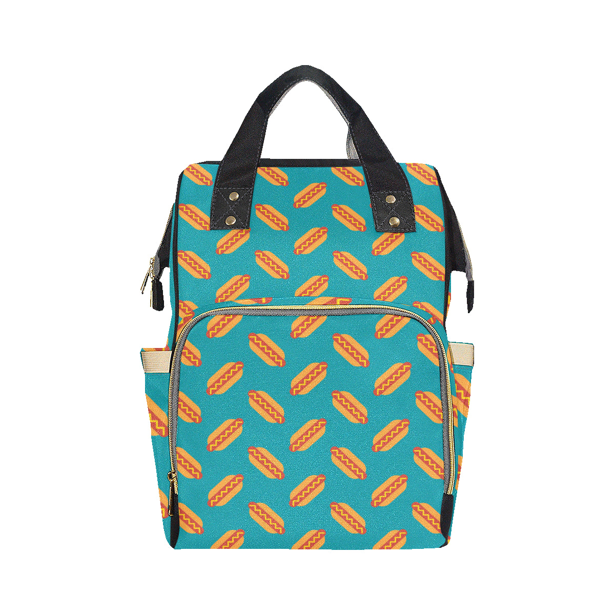Hot Dog Pattern Print Design 03 Diaper Bag Backpack
