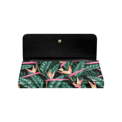 Bird Of Paradise Pattern Print Design BOP03 Women's Trifold Wallet