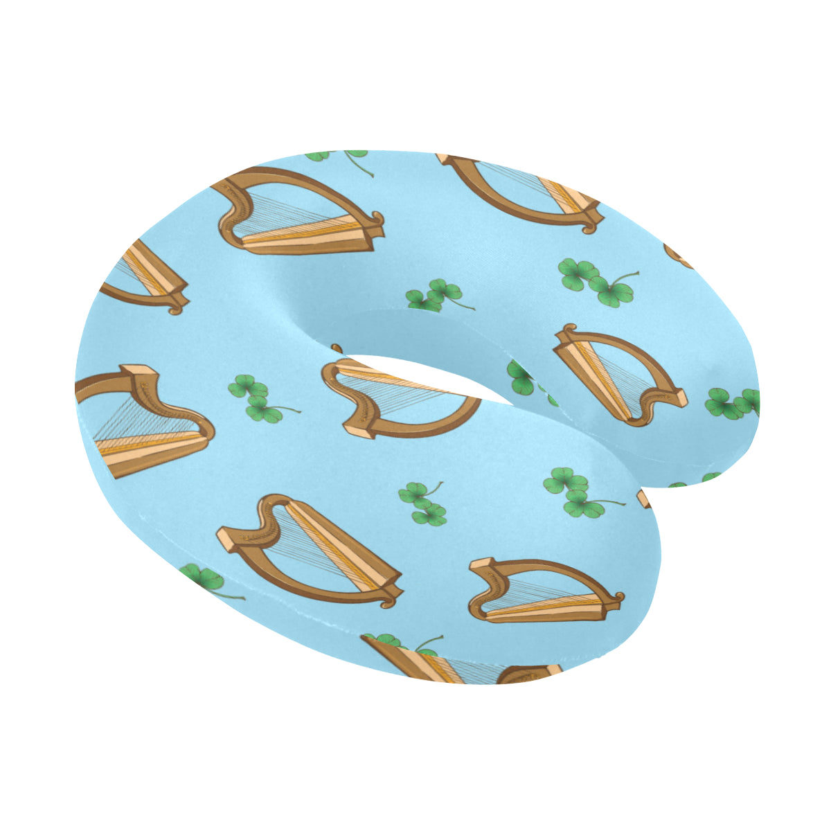 Harp Pattern Print Design 01 U-Shaped Travel Neck Pillow