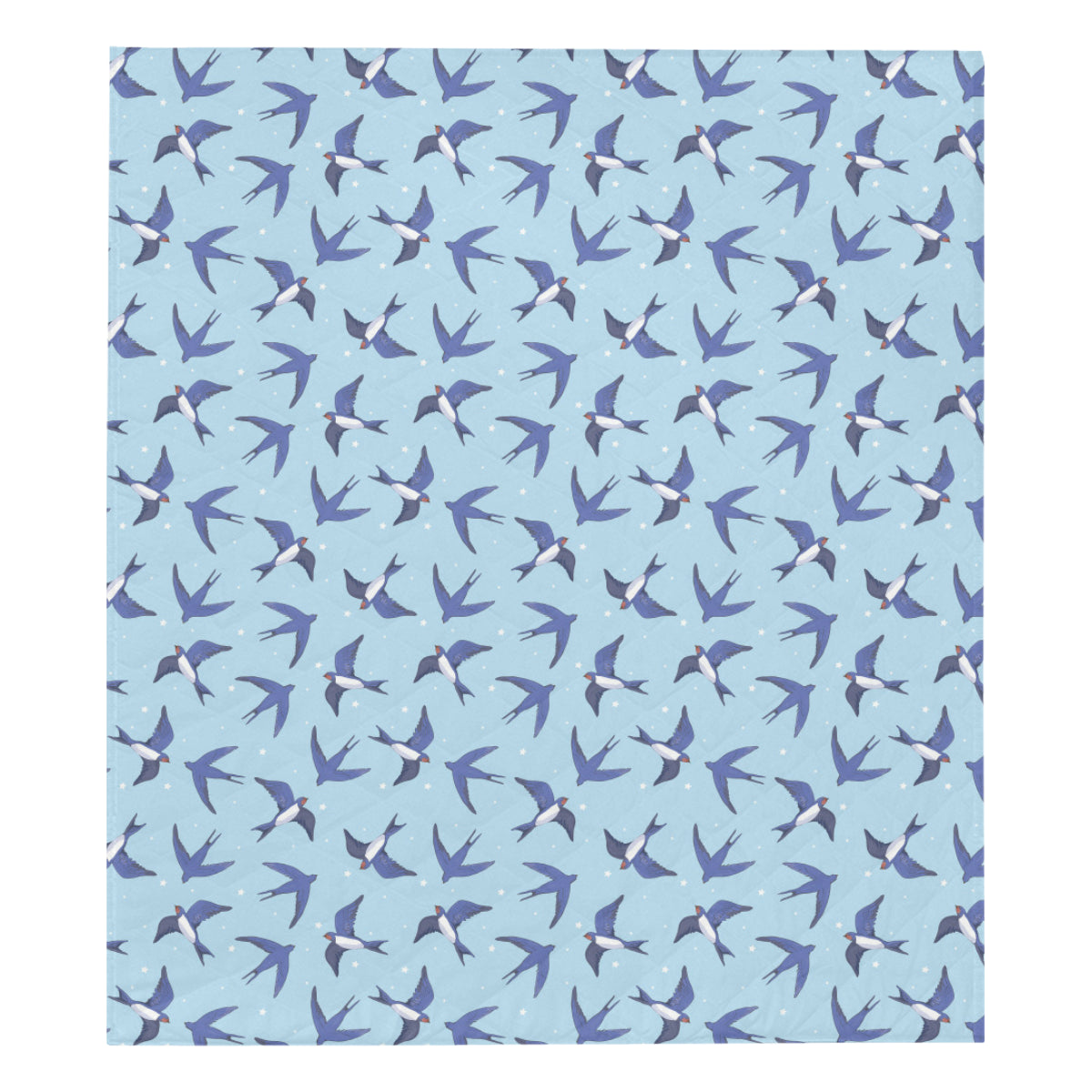 Swallow Bird Pattern Print Design 06 Premium Quilt