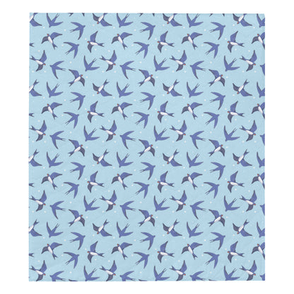 Swallow Bird Pattern Print Design 06 Premium Quilt